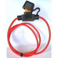 SINGLE MINI BLADE FUSE HOLDER with 600mm Un-Cut Cable & 5A Fuse