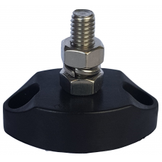 6MM INSULATED JUNCTION STUD/ POST/ BUSS- BLACK