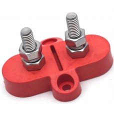 6MM INSULATED JUNCTION DOUBLE STUD/ POST/ BUSS- RED