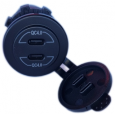 USB  Type-C PD TWIN 4.0 SOCKET 12~24v with NO LED illumination, ...