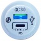 USB 3.0/ TYPE-C USB/PD DC SOCKET WHITE FLUSH MOUNT...