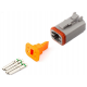 DT DEUTSCH CONNECTOR 4 PIN MALE HALF KIT...