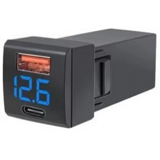 TOYOTA 2020+ 300 Series, HILUX & PRADO/HIACE SQUARE USB Type-A / Type-C / & Voltmeter 2018+ , OEM STYLE... TOYOTA 2020+ 300 Series, HILUX & PRADO/HIACE SQUARE USB Type-A / Type-C / & Voltmeter 2018+ , OEM STYLE...