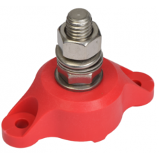 12MM H/D  INSULATED JUNCTION STUD/ POST/ BUSS- RED...