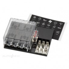 8 WAY STANDARD ATS BLADE FUSE BOX WITH COVER & EARTH