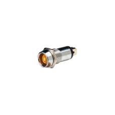 CHROME LED 12V PILOT LAMP AMBER (14mm)...