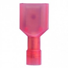 RED FULLY INSULATED MALE SPADE 6.4 X .8MM CRIMP TERMINAL