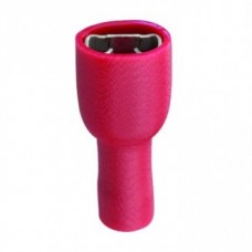 RED FULLY INSULATED FEMALE SPADE 6.4MM CRIMP TERMINAL
