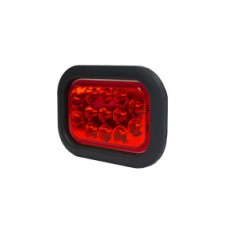 RECTANGLE STOP/ TAIL LAMP RED-GROMMET MOUNT 