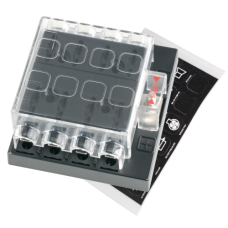 8 WAY STANDARD ATS BLADE FUSE BOX WITH COVER